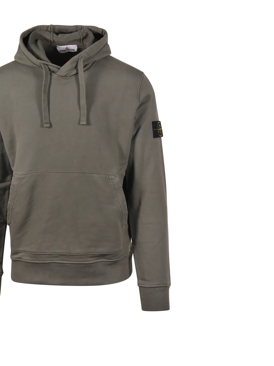 MEN STONE ISLAND MILITARY GREEN COTTON SWEATSHIRT